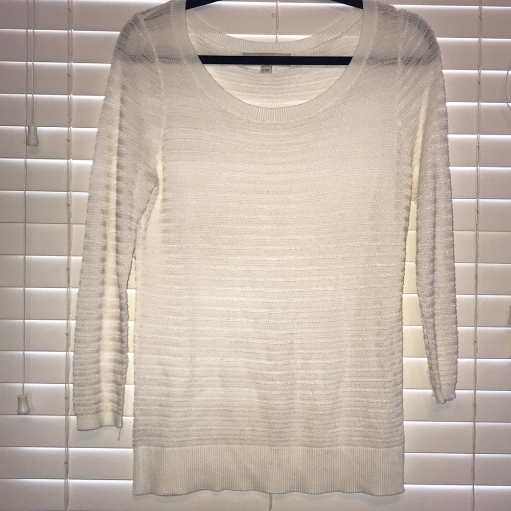 white/creme knitted Loft top